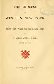 Cover of: Diocese of Western New York: history and recollections.
