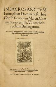 Cover of: In sacrosanctum Evangelium Domini nostri Iesu Christi secundum Marcu commentariorum lib. VI
