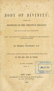 Cover of: A body of divinity by Thomas Ridgley