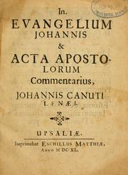 Cover of: In Evangelium Johannis & Acta Apostolorum commentarius ...