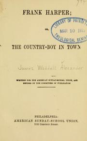 Cover of: Frank Harper, or, The country boy in town