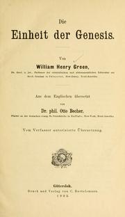 Cover of: Einheit der Genesis