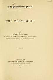 Cover of: The open door