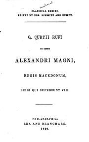 Cover of: Q. Curtii Rufi De gestis Alexandri Magni: regis Macedonum