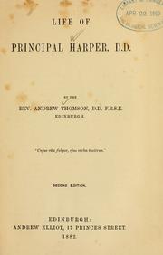 Life of Principal Harper by Thomson, Andrew
