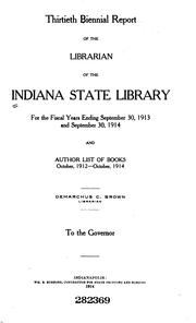 Cover of: Biennial Report by Indiana State Library