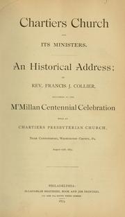 Chartiers Church and its ministers by Francis J. Collier