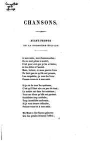 Cover of: Chansons de Gustave Nadaud: avec un portrait de l'auteur et une chanson autographe