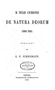 De Natura deorum by Cicero