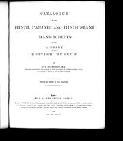 Catalogue of the Hindi, Panjabi and Hindustani manuscripts in the library of the British Museum