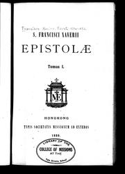 Cover of: Epistolae. by Francis Xavier Saint