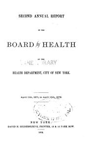 Cover of: Report of the Department of Health, the City of New York. 1957/58