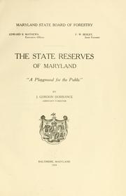 Cover of: state reserves of Maryland. | Maryland. State board of forestry