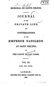 Cover of: Mémorial de Sainte Hélène: Journal of the Private Life and Conversations of ...