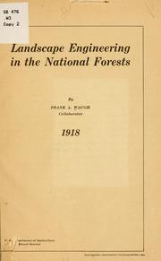 Cover of: Landscape engineering in the national forests.