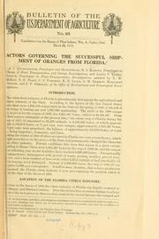 Cover of: Factors governing the successful shipment of oranges from Florida.