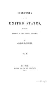 Cover of: History of the United States from the Discovery of the American Continent