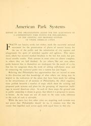 Cover of: The existing and proposed outer park systems of American cities. by Philadelphia. Allied Organizations.