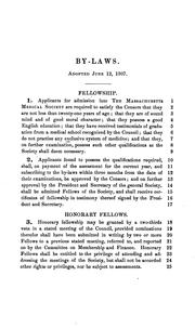 Cover of: A Compilation of the statutes of the Commonwealth relating to the Massachusetts Medical Society