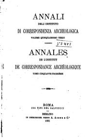 Cover of: Annali by Deutsches Archäologisches Institut , Deutsches Archäologisches Institut