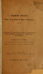 Cover of: A disease of Taxodium known as peckiness