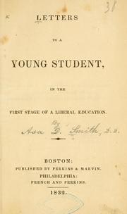 Letters to a young student by Asa D. Smith