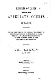 Cover of: Reports of Cases Determined in the Appellate Courts of Illinois