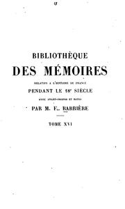 Cover of: Mémoires: avec avant-propos et notes