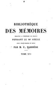 Cover of: Mémoires: avec avant-propos et notes by Jean-Louis Soulavie , François Barrière