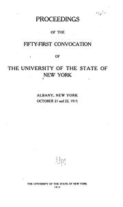 Cover of: Proceedings of the ... Annual Convocation