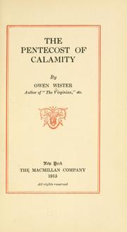 Cover of: The Pentecost of calamity by Owen Wister