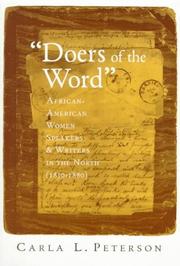 Cover of: "Doers of the word" by Carla L. Peterson