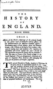 Cover of: The Continuation of Mr. Rapin's History of England: From the Revolution to the Present Times