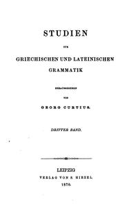 Cover of: studien zur griechischen und lateinischen grammatik