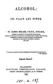 Cover of: Alcohol: its place and power