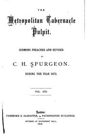 Cover of: The Metropolitan Tabernacle Pulpit: Sermons Preached and Revised by Charles Haddon Spurgeon