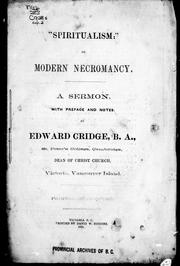 Cover of: " Spiritualism", or, Modern necromancy: a sermon with preface and notes