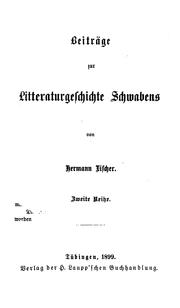 Cover of: Beiträge zur Litteraturgeschichte Schwabens
