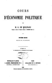 Cover of: Cours d'économie politique