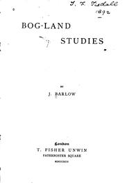 Cover of: Bog-land Studies by Jane Barlow