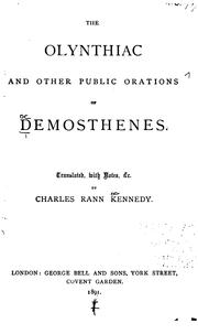 Cover of: The Orations of Demosthenes...