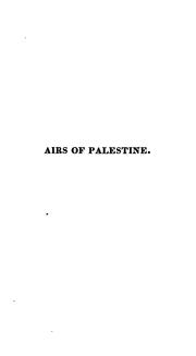 Cover of: Airs of Palestine: A Poem