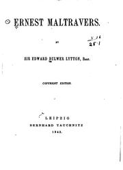 Cover of: Ernest Maltravers by Edward Bulwer Lytton, Baron Lytton