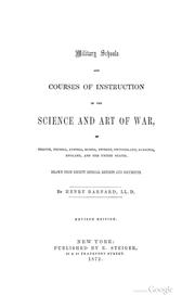 Cover of: Military Schools and Courses of Instruction in the Science and Art of War ...