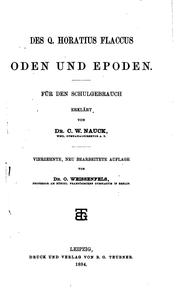 Cover of: Oden und Epoden
