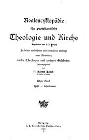 Cover of: Realencyklopädie für protestantische Theologie und Kirche by Johann Jakob Herzog, (, Albert Hauck