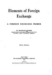 Cover of: Elements of Foreign Exchange: A Foreign Exchange Primer