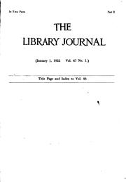 Cover of: Library Journal by American Library Association, Library Association