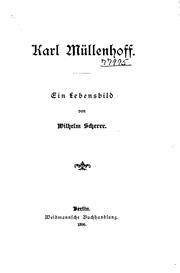 Cover of: Karl Müllenhoff: Ein Lebensbild by Wilhelm Scherer