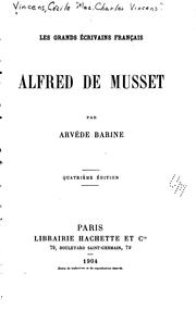 Cover of: Alfred de Musset by Arvède Barine